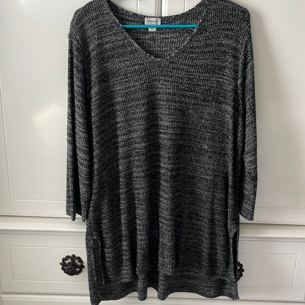 Long knitted sweater